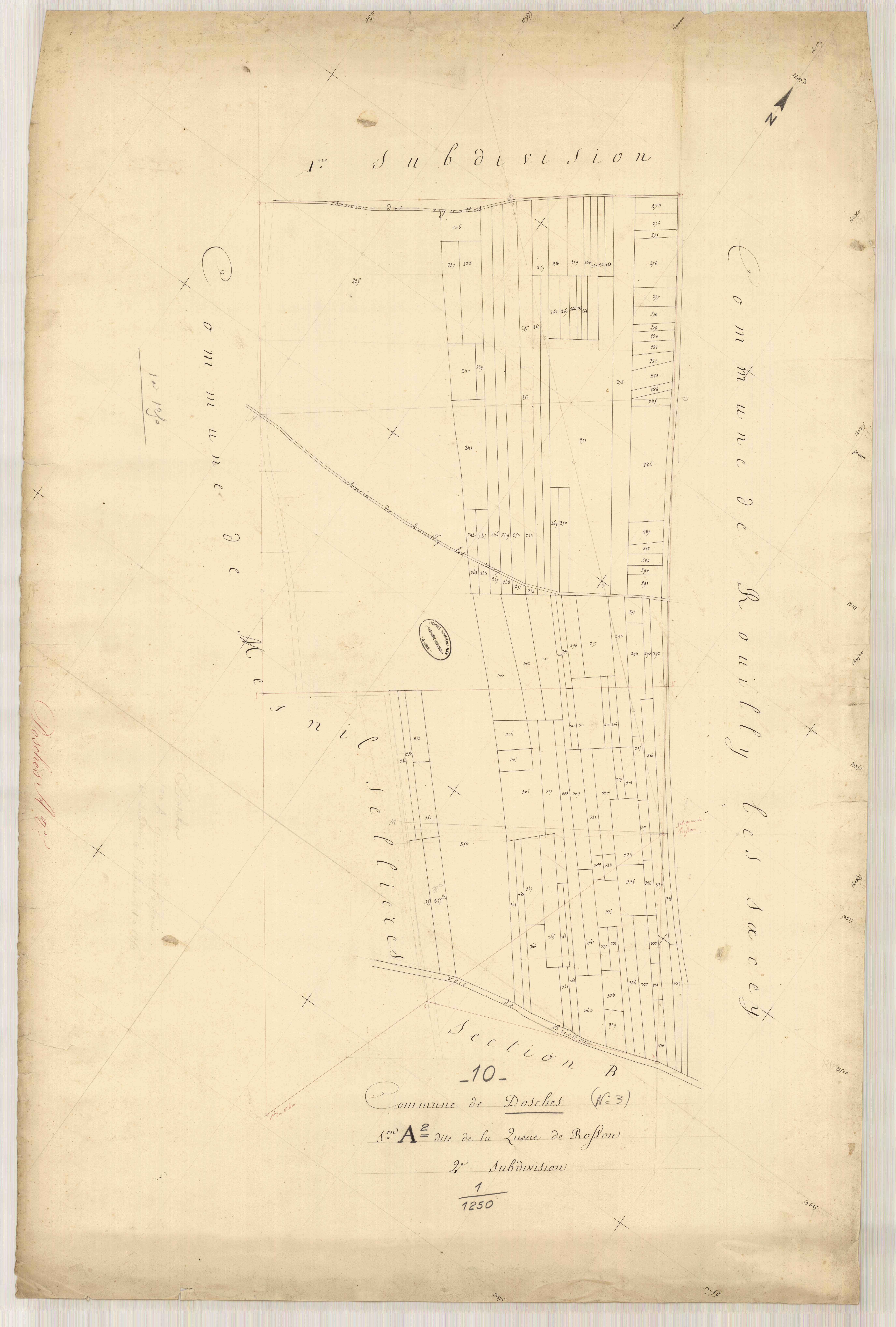 Dosches, section A dite de la queue de Rosson, feuille n° 2