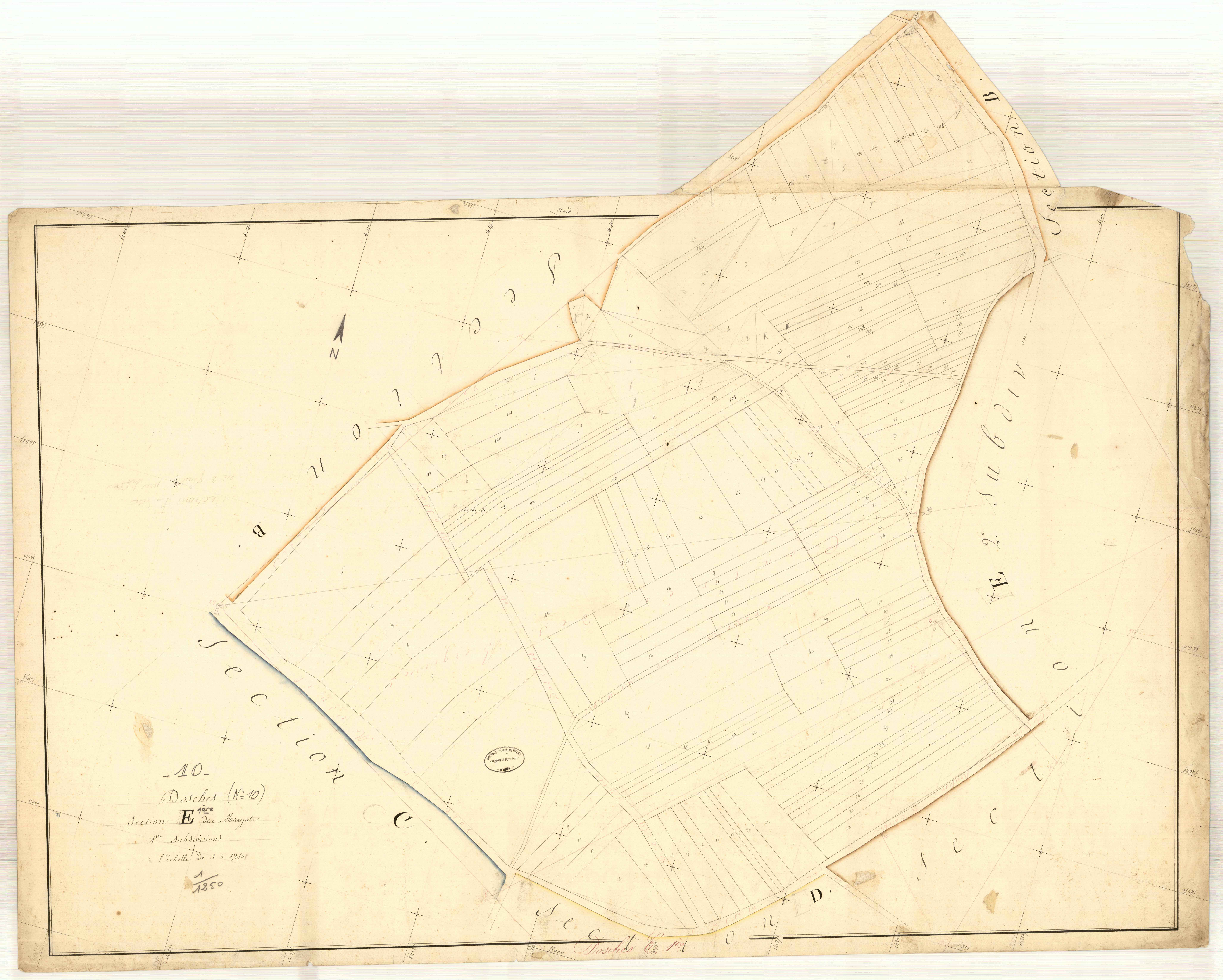 Dosches, section E dite des Margots, feuille n° 1