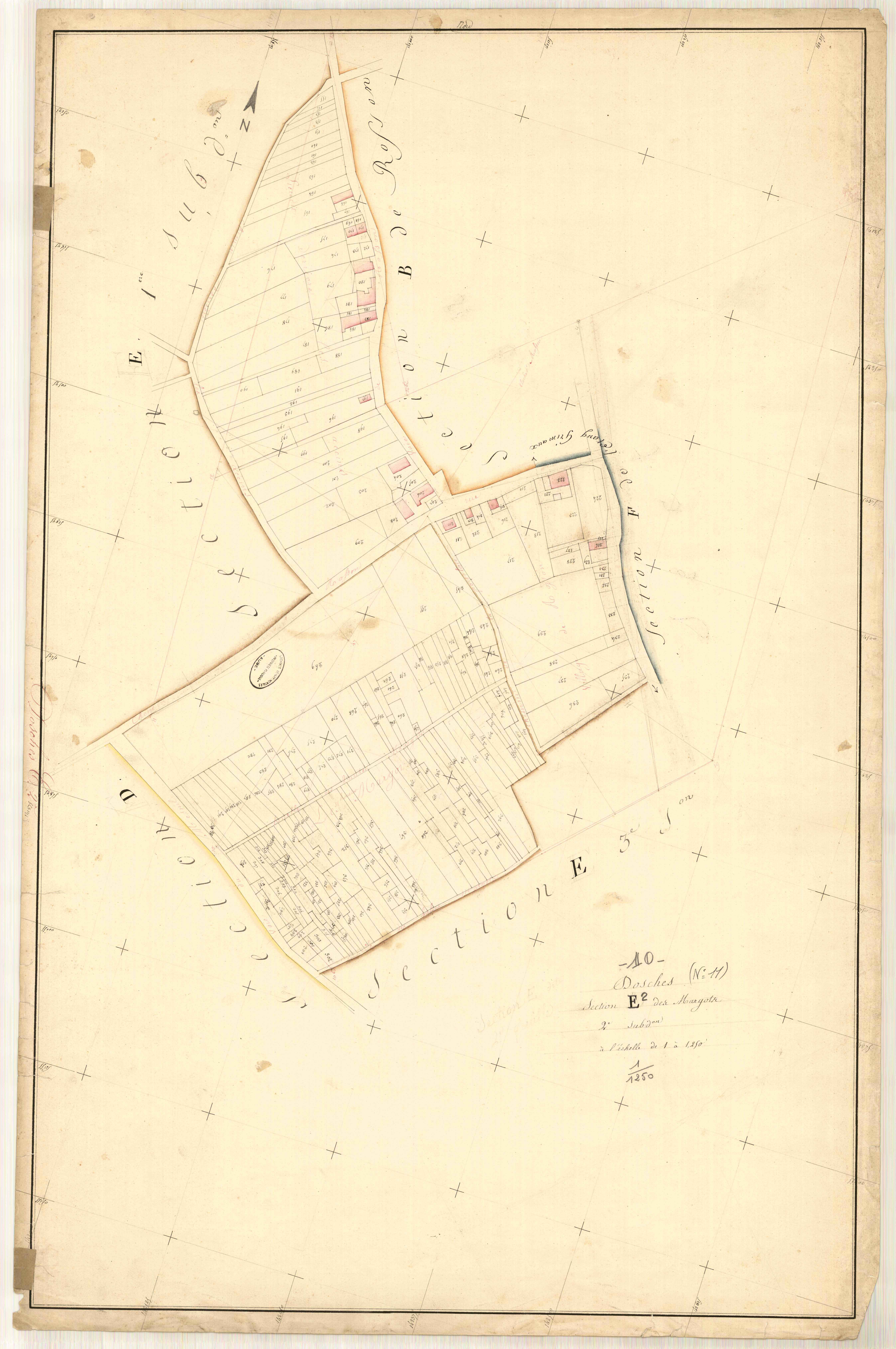 Dosches, section E dite des Margots, feuille n° 2