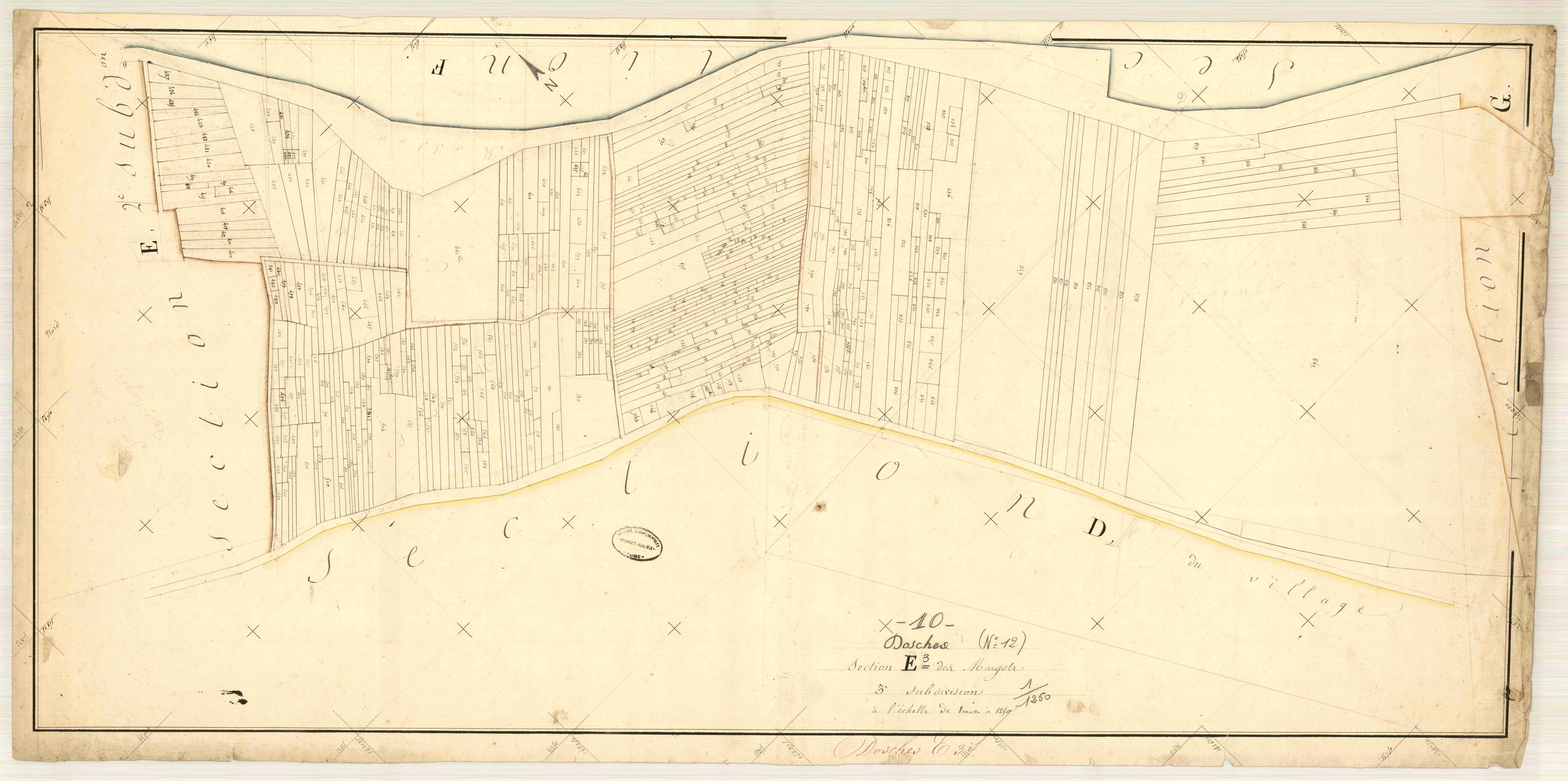 Dosches, section E dite des Margots, feuille n° 3