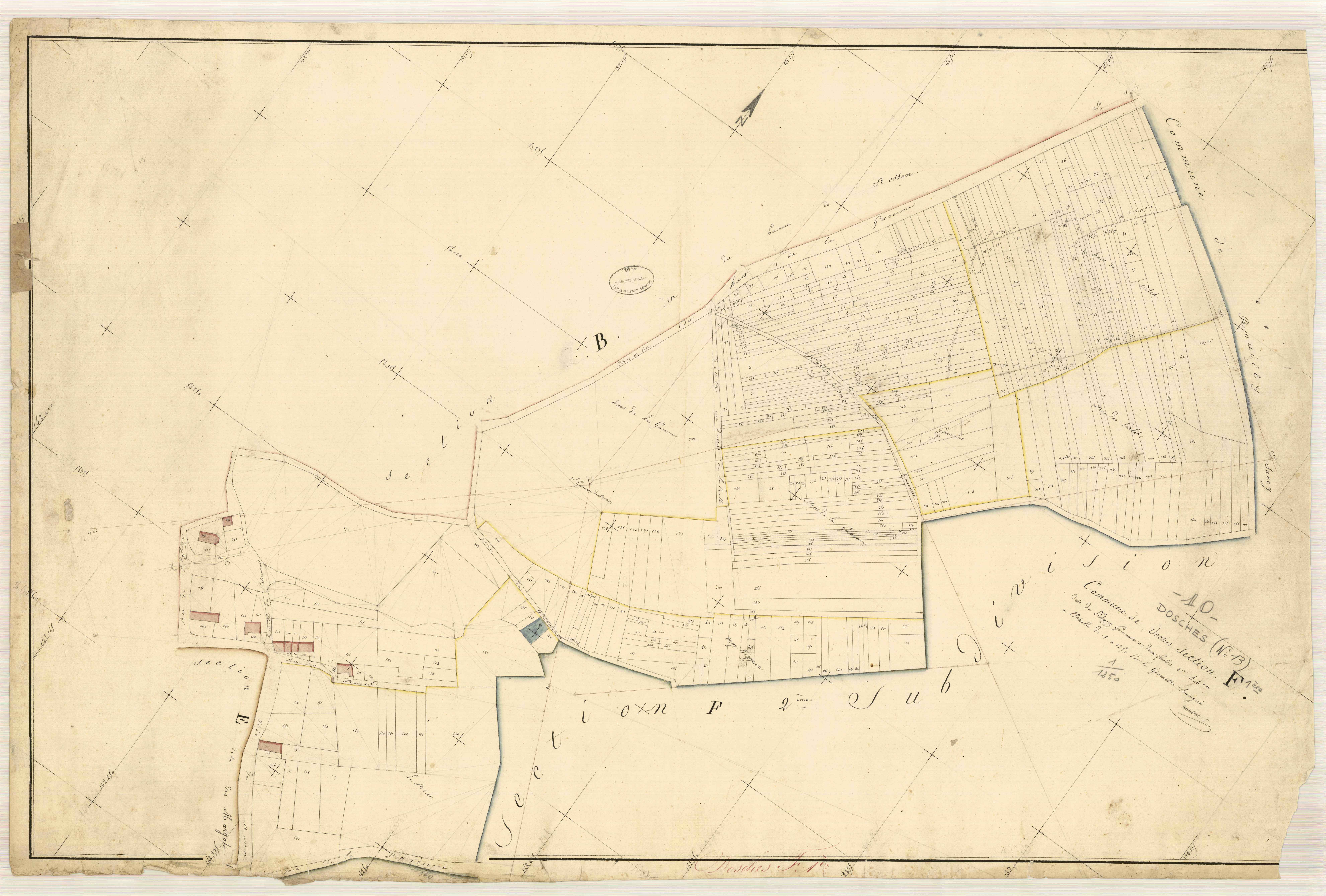 Dosches, section F dite de l'étang Grimaux, feuille n° 1