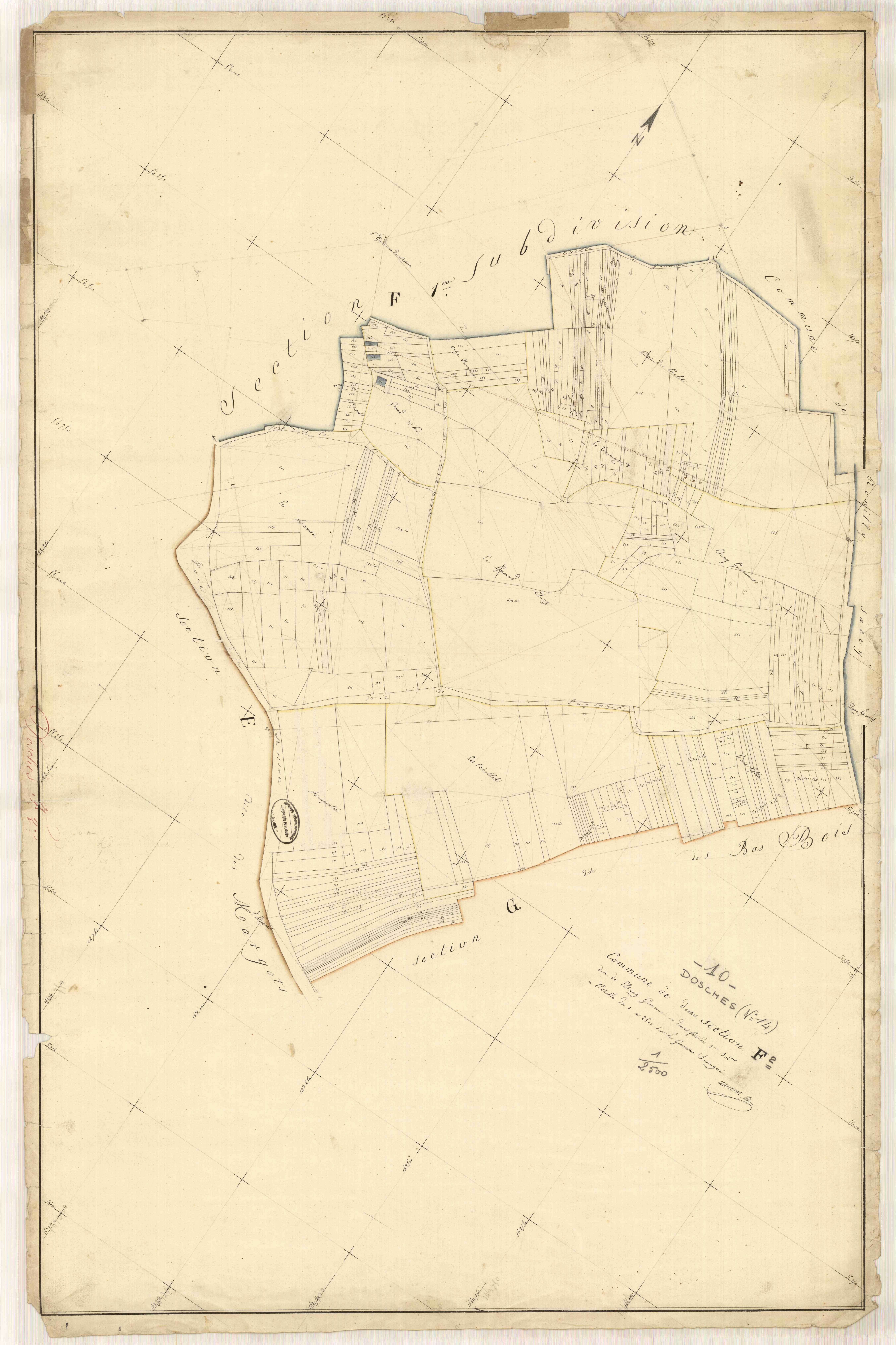 Dosches, section F dite de l'étang Grimaux, feuille n° 2