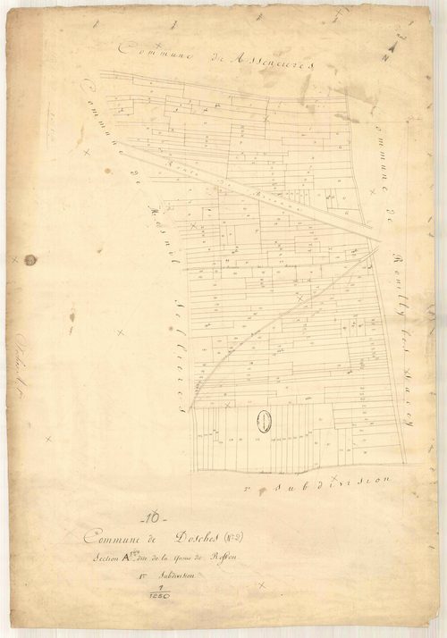 Dosches, section A dite de la queue de Rosson, feuille n° 1
