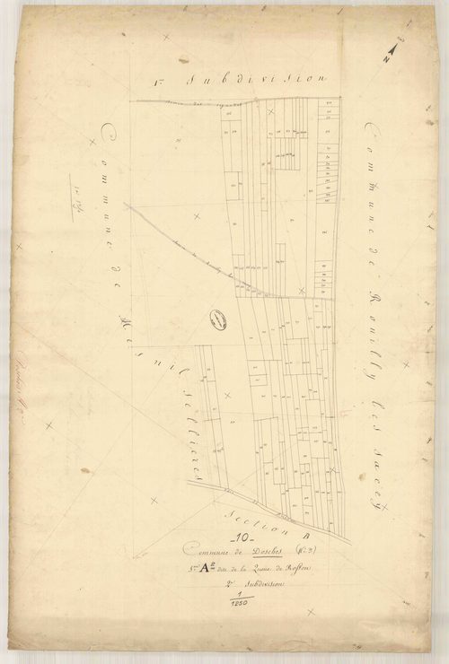 Dosches, section A dite de la queue de Rosson, feuille n° 2