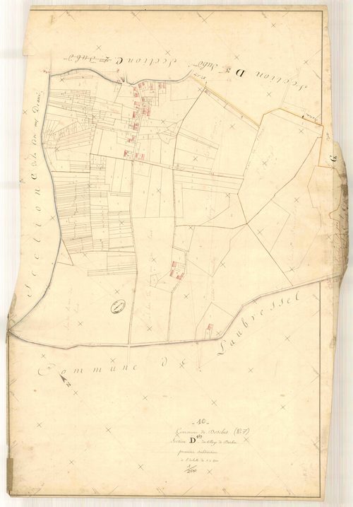 Dosches, section D dite du village de Dosches, feuille n° 1