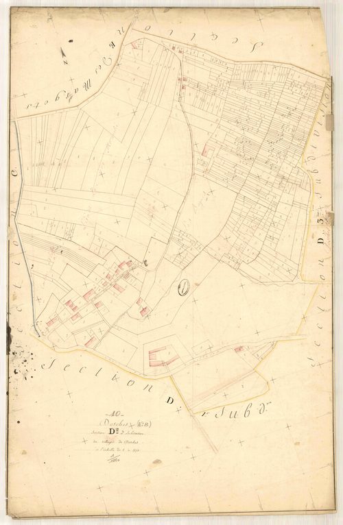 Dosches, section D dite du village de Dosches, feuille n° 2