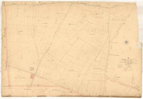Dosnon, section E dite des Noues Lefevre, feuille n° 3, parcelles n° 498-803