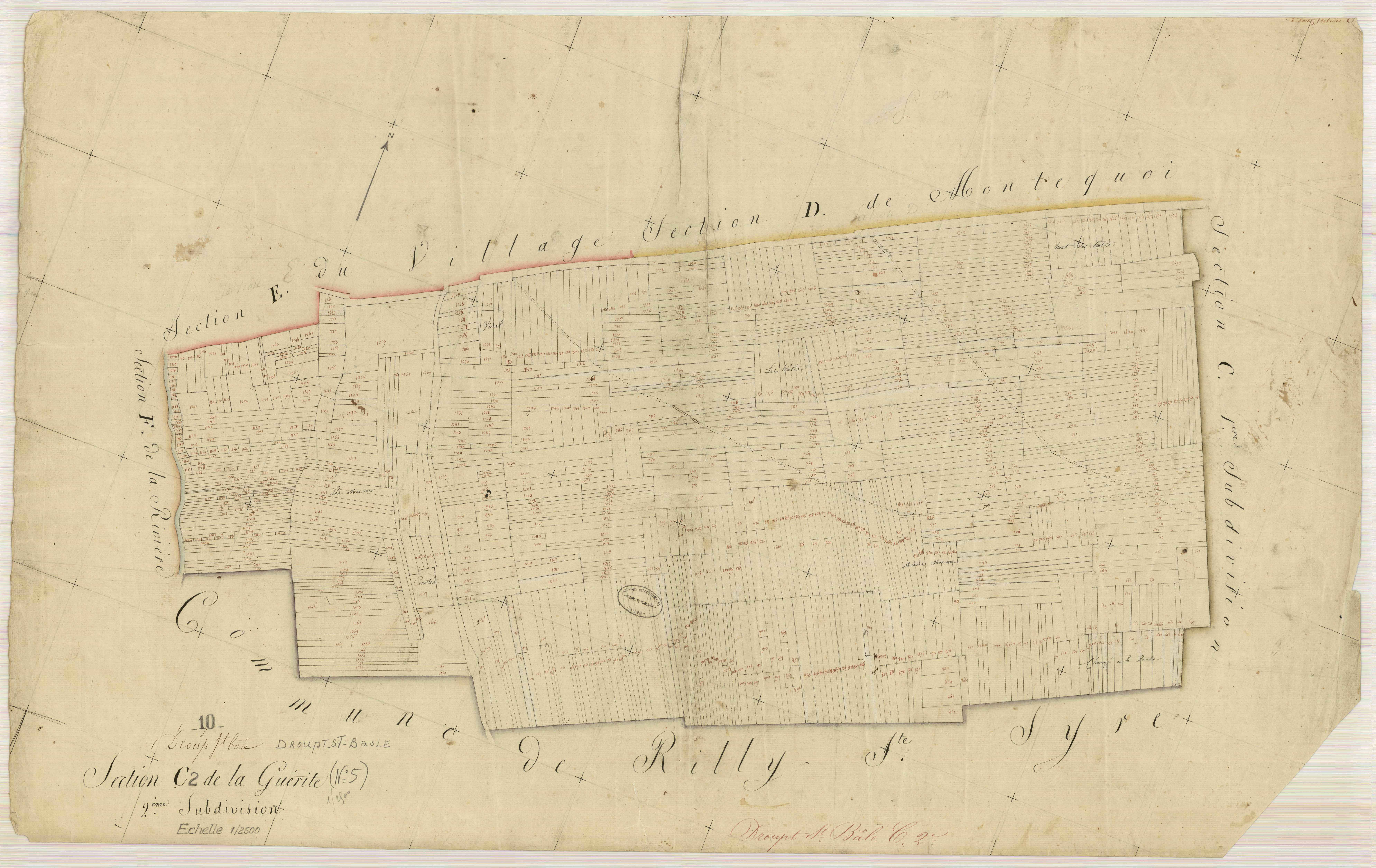 Droupt-Saint-Basle, section C dite de la guéritte, feuille n° 2