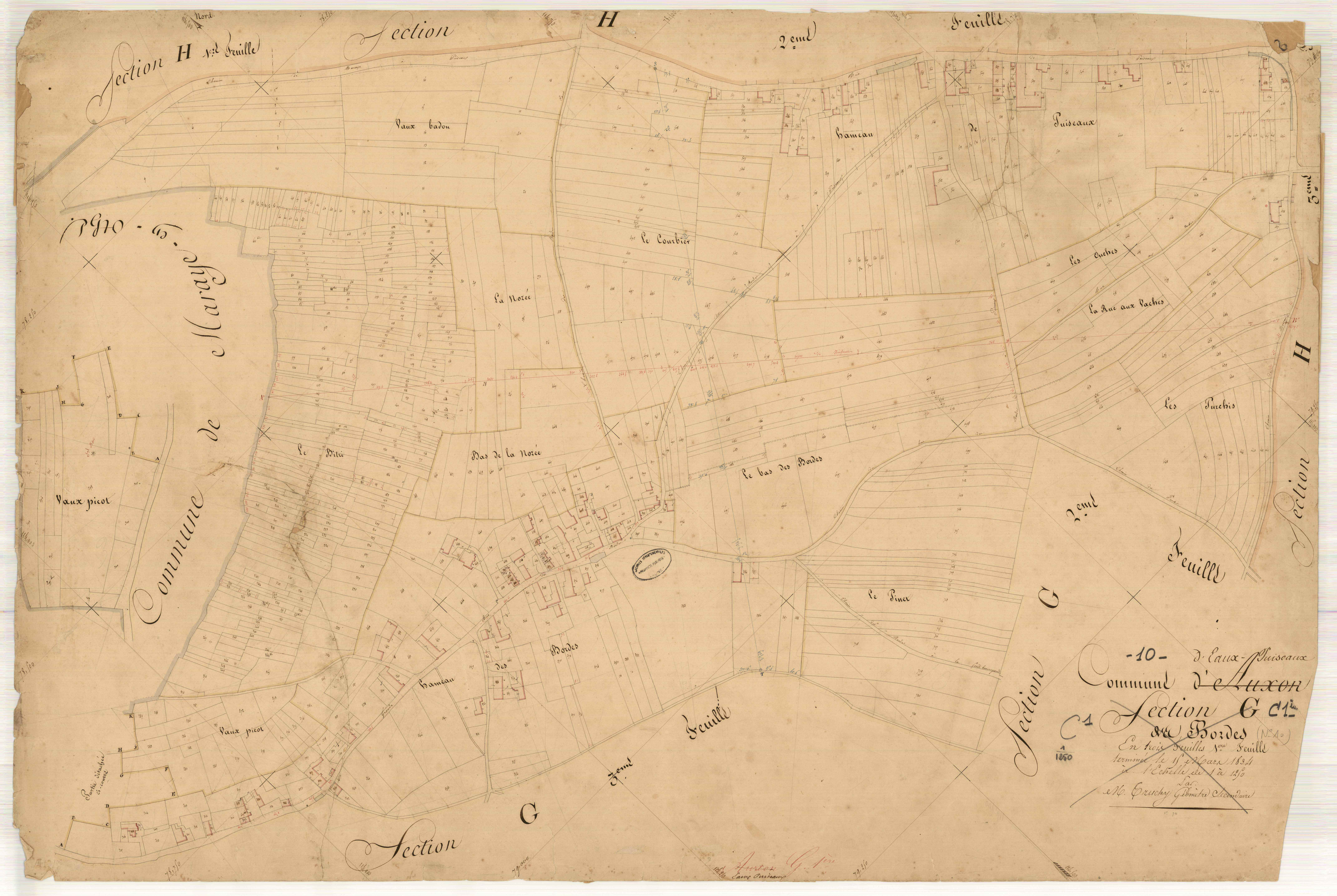 Eaux-Puiseaux, section C, feuille n° 1