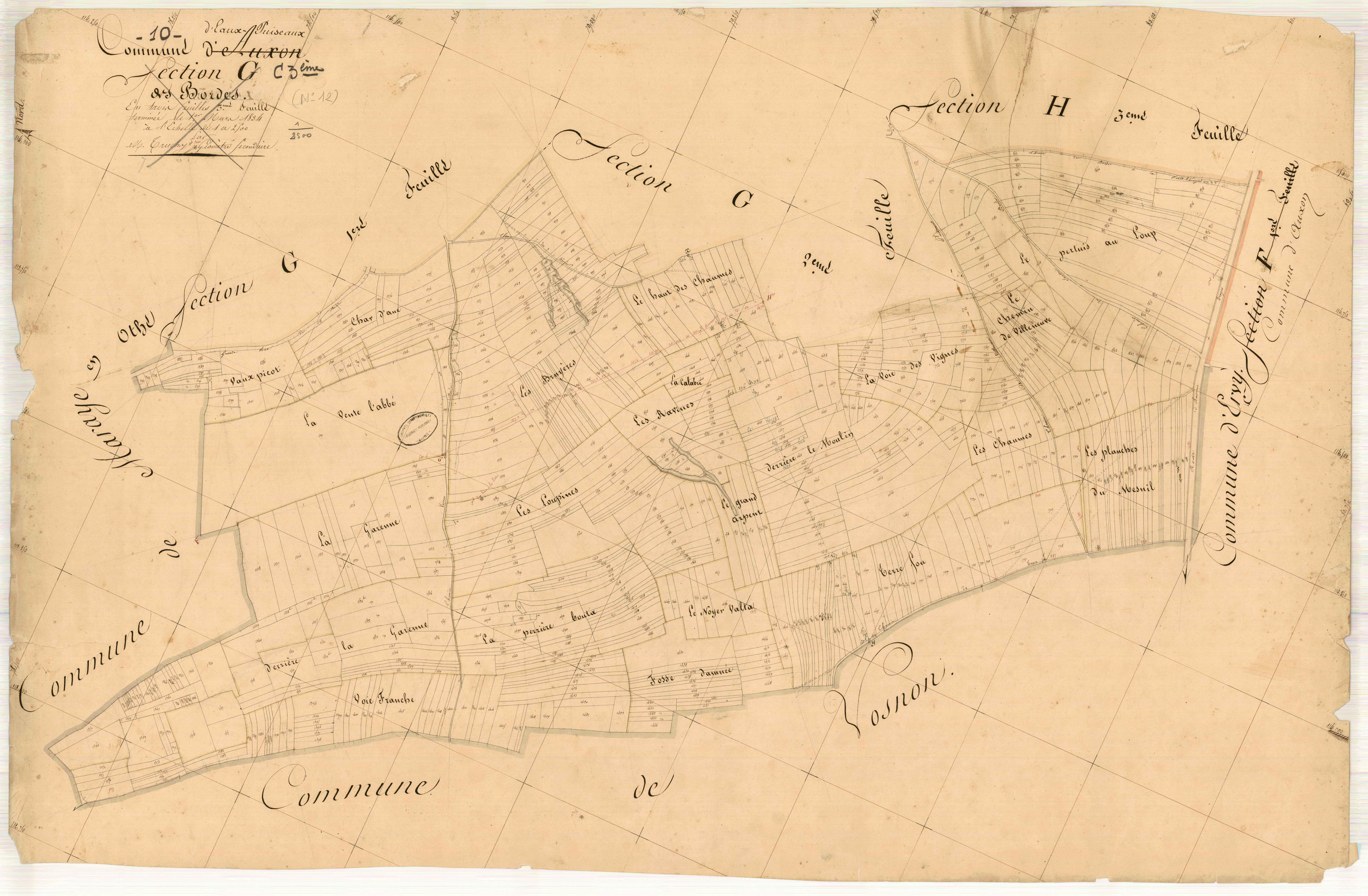Eaux-Puiseaux, section C, feuille n° 3