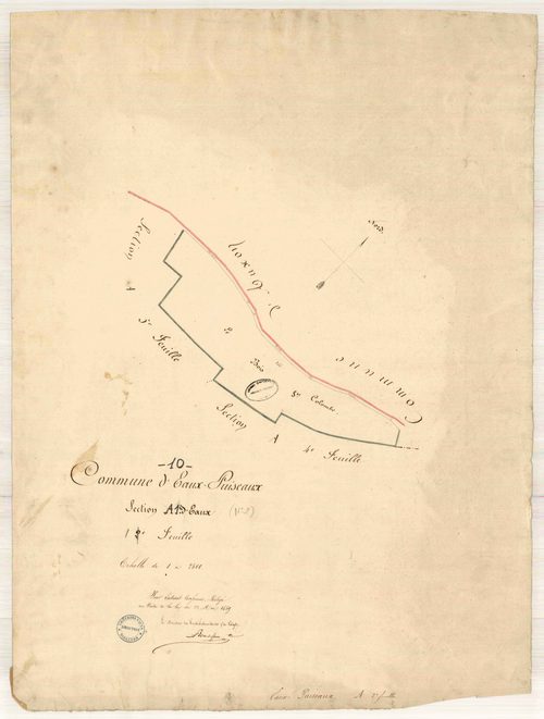 Eaux-Puiseaux, section A dite d'Eaux, feuille n° 1