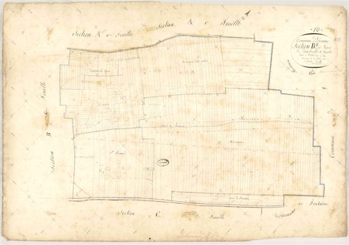 Echemines, section B dite des vignes, feuille n° 1