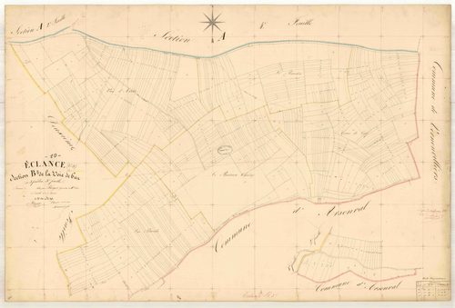 Eclance, section B dite la voie de Bar, feuille n° 3, parcelles n°430-898