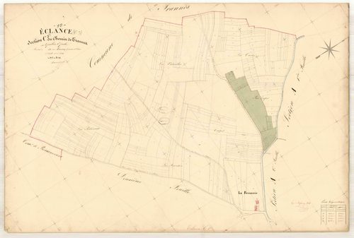 Eclance, section C dite chemin de Trannes, feuile n° 1, parcelles n°1-246