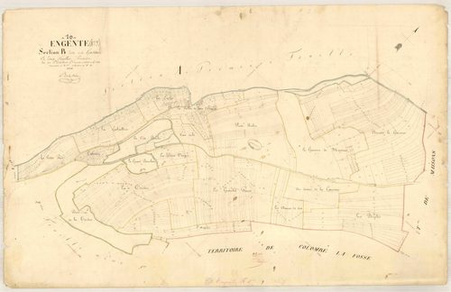 Engente, section B dite de la garenne, feuille n° 1, parcelles n° 1-461