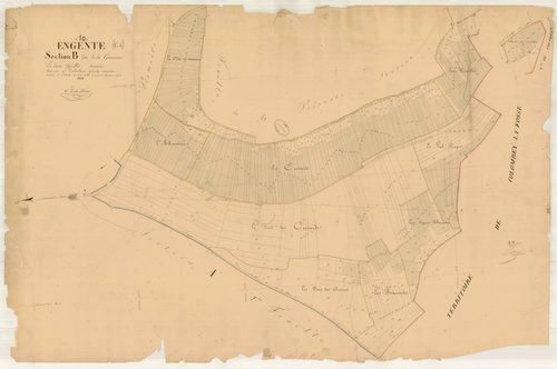 Engente, section B dite de la garenne, feuille n° 2, parcelles n° 462-779