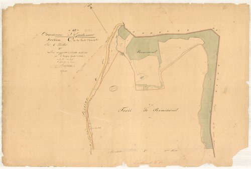 Epothémont, section C dite de la forêt d'Humégnil, feuille n° 1, parcelles n° 1-15
