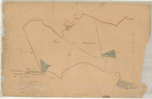 Epothémont, section C dite de la forêt d'Humégnil, feuille n° 2, parcelles n° 16-22