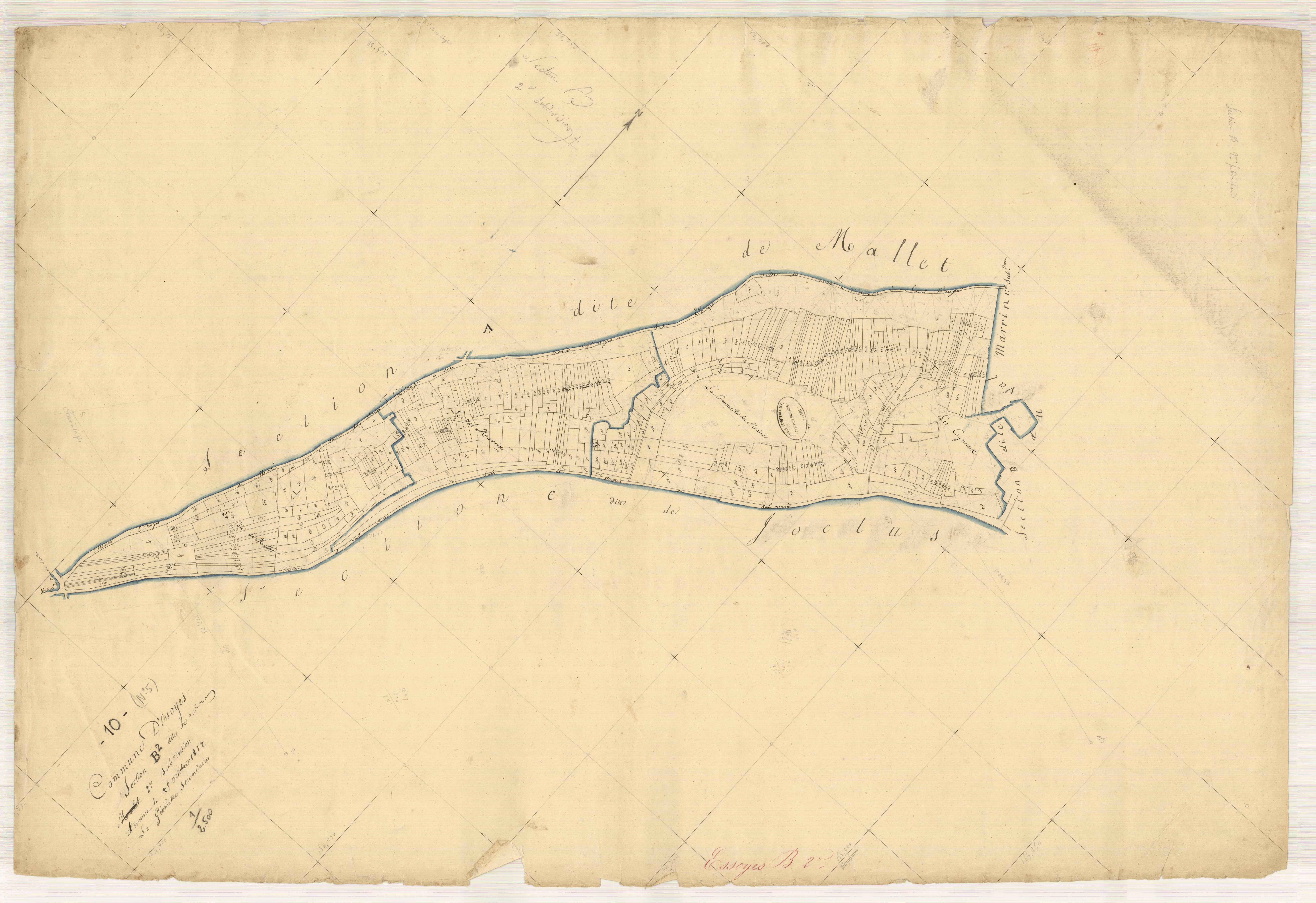 Essoyes, section B dite du val Marrin, feuille n° 2