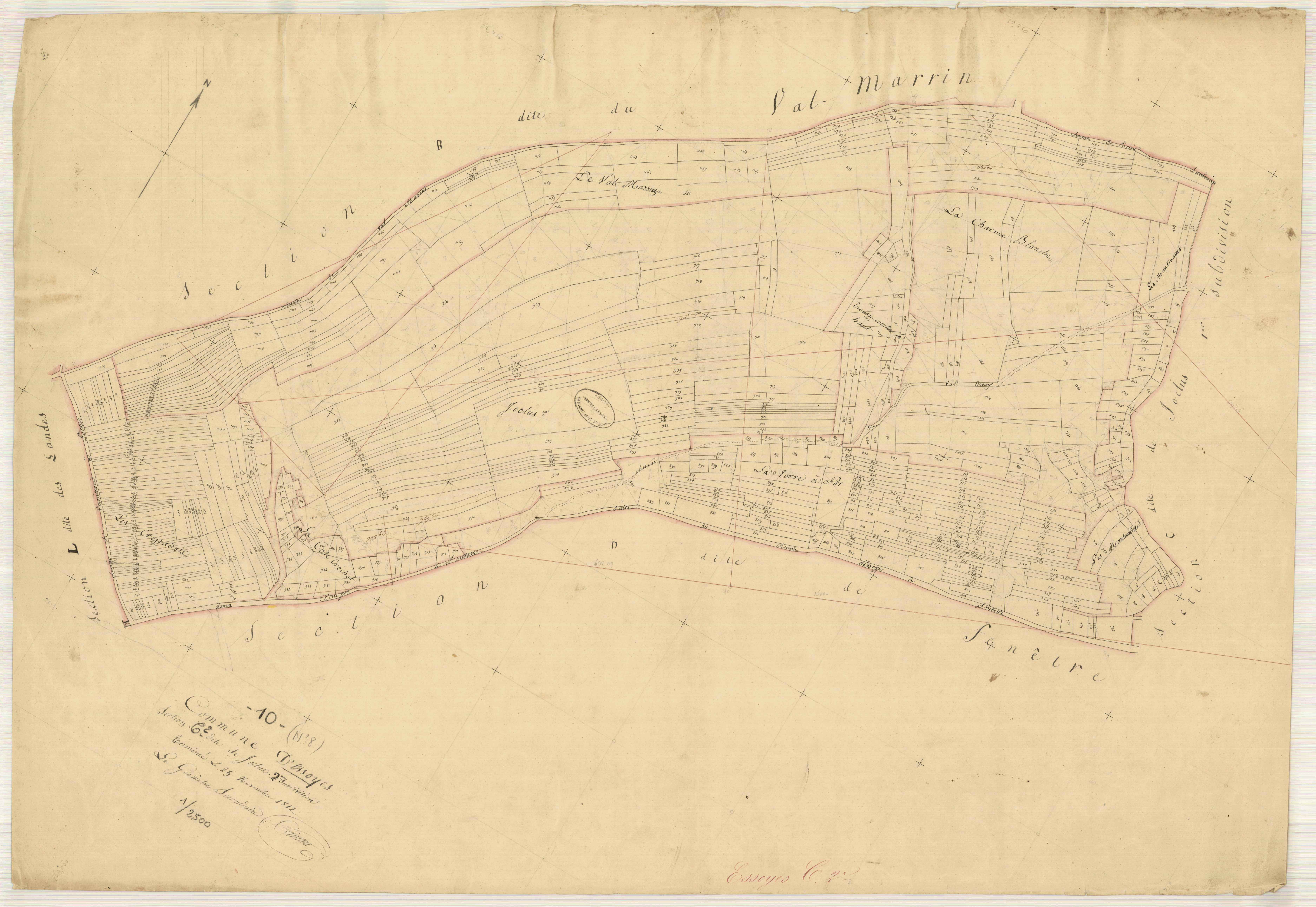 Essoyes, section C dite de Joclus, feuille n° 2