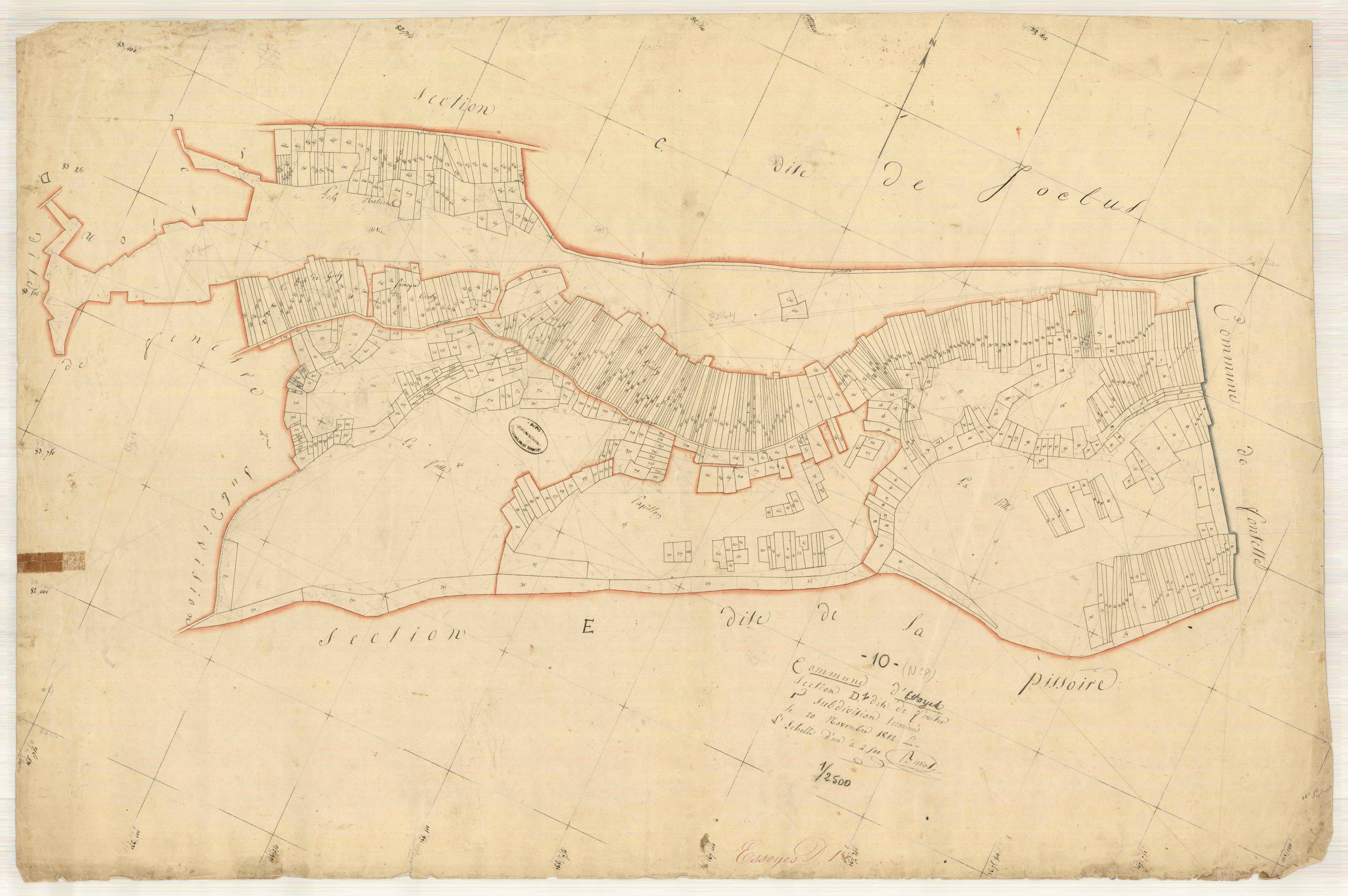 Essoyes, section D dite de fenêtre, feuille n° 1