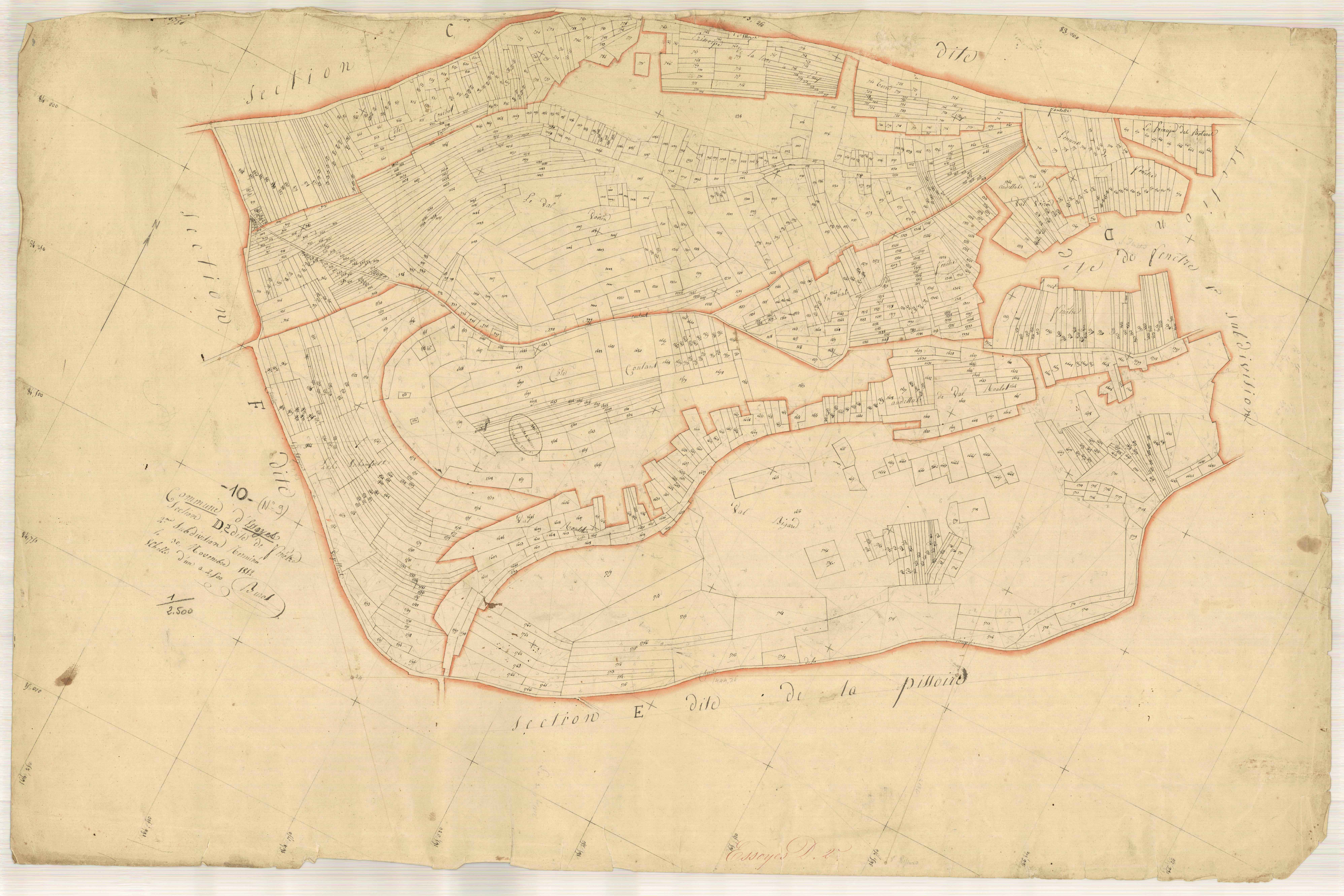 Essoyes, section D dite de fenêtre, feuille n° 2