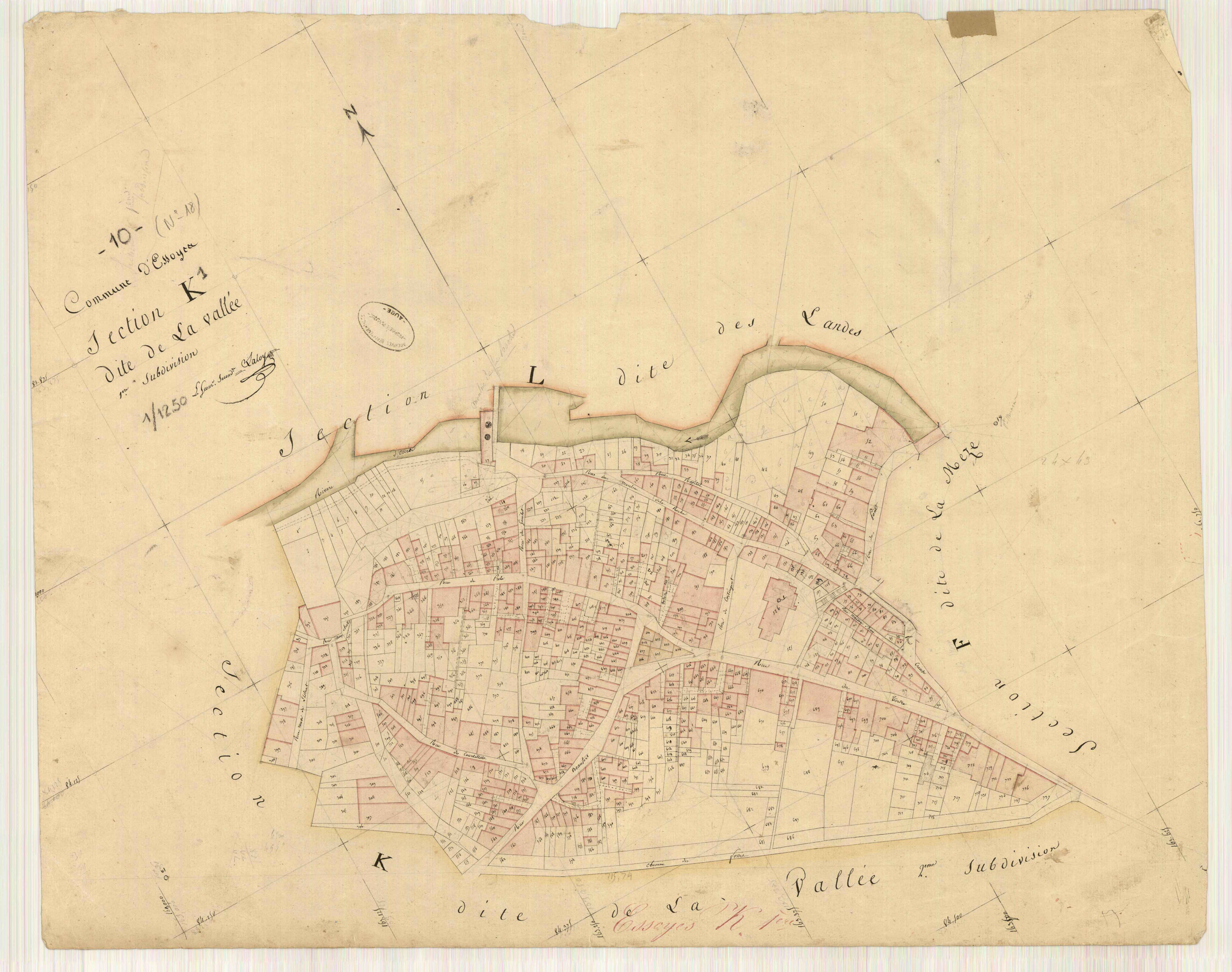 Essoyes, section K dite de la vallée, feuille n° 1
