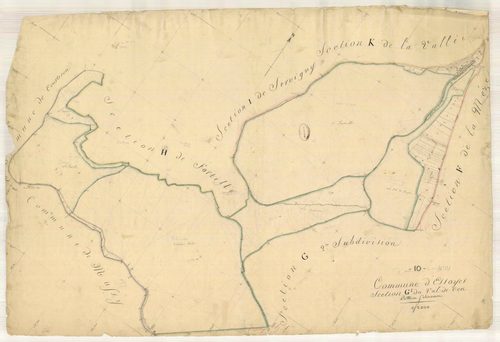 Essoyes, section G dite du val de Ceu, feuille n° 1