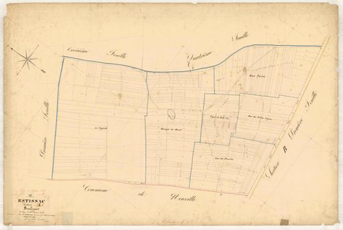 Estissac, section A dite de beauregard, feuille n° 2, parcelles n° 110-343