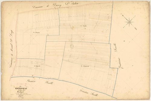 Estissac, section A dite de beauregard, feuille n° 3, parcelles n° 344-577