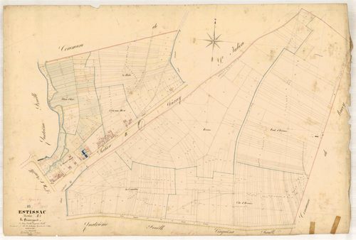 Estissac, section A dite de beauregard, feuille n° 5, parcelles n° 1091-1533
