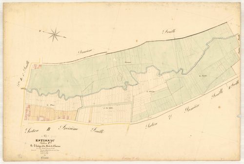 Estissac, section C dite de Thuisy et du bois de charme, feuille n° 1, parcelles n° 1-237