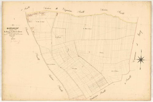 Estissac, section C dite de Thuisy et du bois de charme, feuille n° 2, parcelles n° 238-639