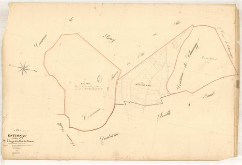 Estissac, section C dite de Thuisy et du bois de charme, feuille n° 3, parcelles n° 640-701 bis