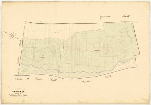 Estissac, section C dite de Thuisy et du bois de charme, feuille n° 5, parcelles n° 1113-1309