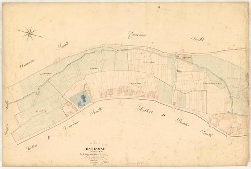 Estissac, section C dite de Thuisy et du bois de charme, feuille n° 6, parcelles n° 1310-1525