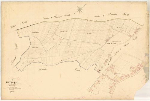 Estissac, section D dite de Valours, feuille n° 1, parcelles n° 1-441