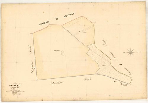 Estissac, section D dite de Valours, feuille n° 6, parcelles n° 753-798