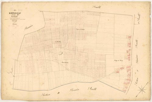 Estissac, section E dite de Chiâlot, feuille n° 2, parcelles n° 212-899