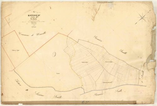 Estissac, section E dite de Chiâlot, feuille n° 3, parcelles n° 900-1026
