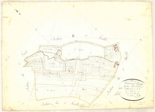 Etourvy, section G dite du fourneau, feuille n° 3