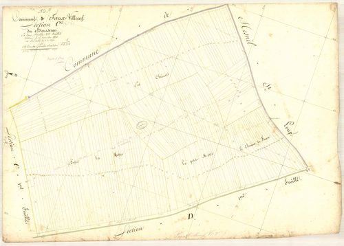 Faux-Villecerf, section C dite du bourseron, feuille n° 2, parcelles n° 679-846