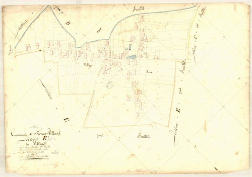 Faux-Villecerf, section E dite du village, feuille n° 1, parcelles n° 1-204