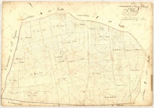Faux-Villecerf, section F dite de Villecerf, feuille n° 1, parcelles n° 1-1029
