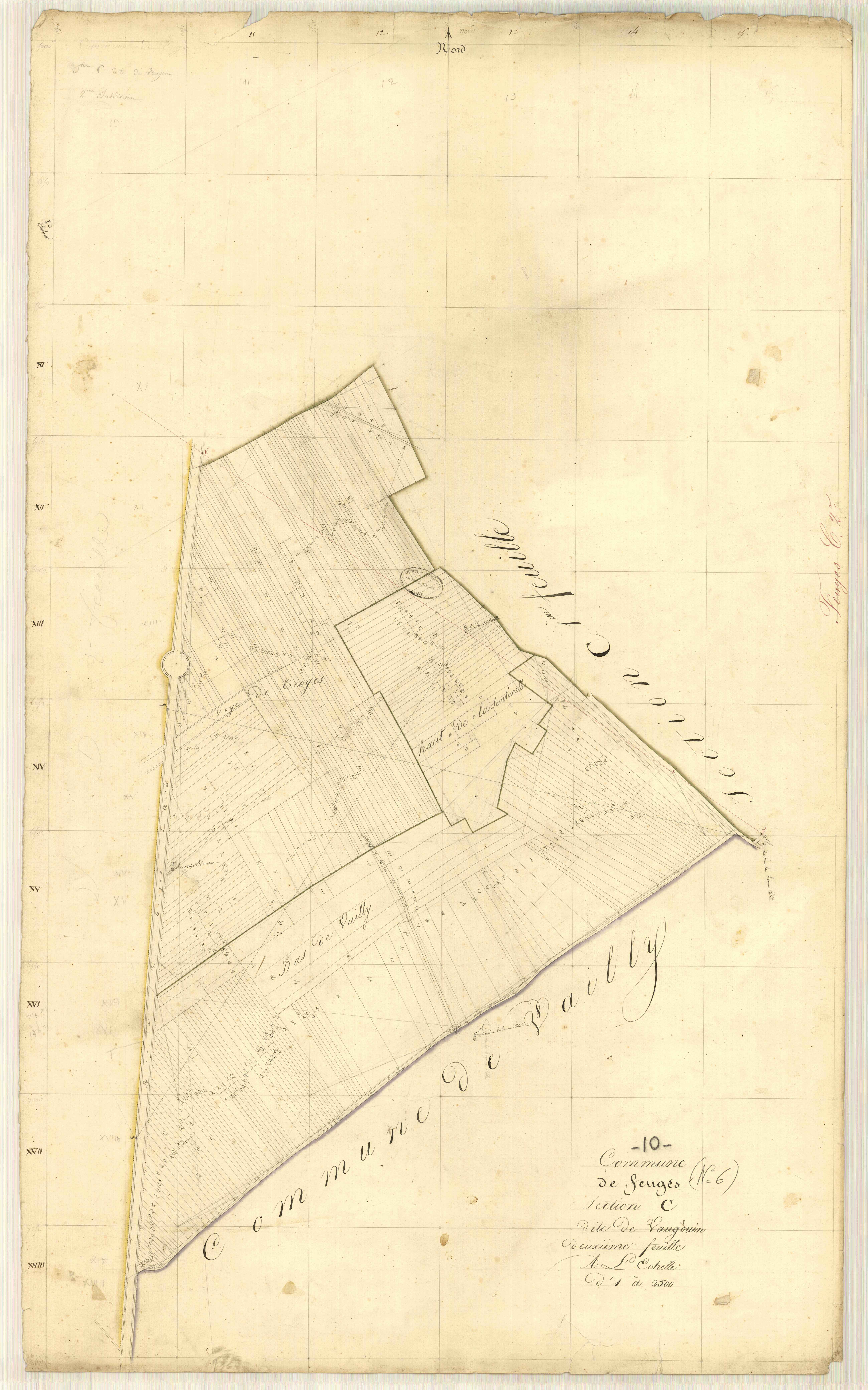 Feuges, section C dite de Vaugouin, feuille n° 2