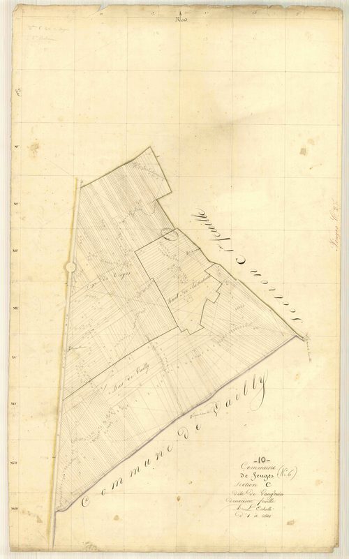 Feuges, section C dite de Vaugouin, feuille n° 2