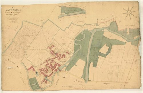 Fontaine, section A dite du village, feuille n° 1, parcelles n°1-520