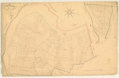 Fontaine, section A dite du village, feuille n° 2, parcelles n°521-1053
