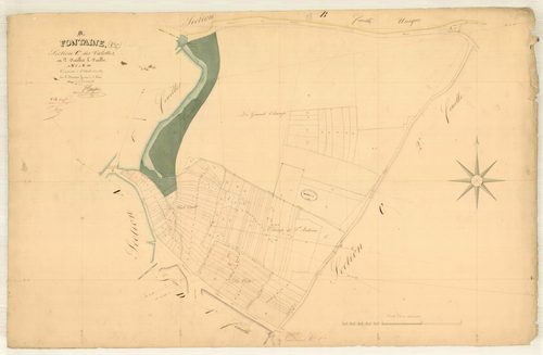 Fontaine, section C dite des Valottes, feuille n° 1, parcelles n°1-120