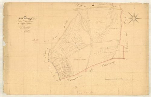 Fontaine, section C dite des Valottes, feuille n° 2, parcelles n°120-273